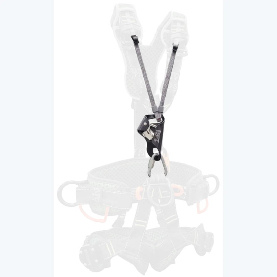 Ventral rope clamp assembly for AIRTECH2 harness