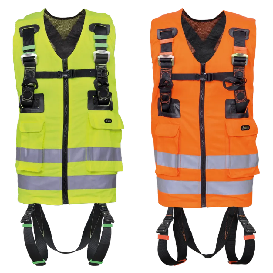 REFLEX 1, Full body harness with yellow high visibility work vest