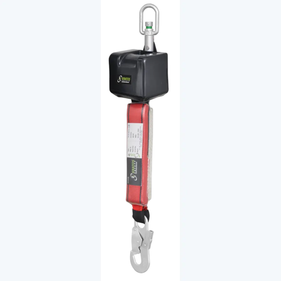 VORAS F2 - Retractable fall arrester with webbing lanyard Lg 2 m, usable in Factor 2