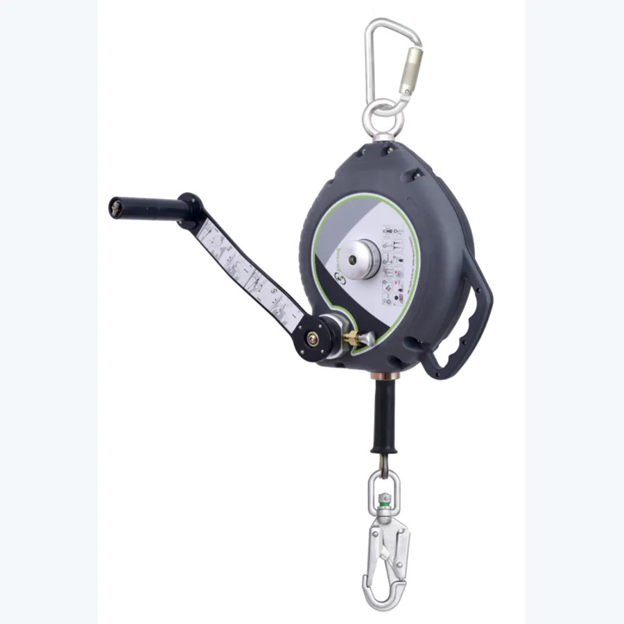 KALYPSO - cable, retractable fall arrester 20 m with integrated rescue winch