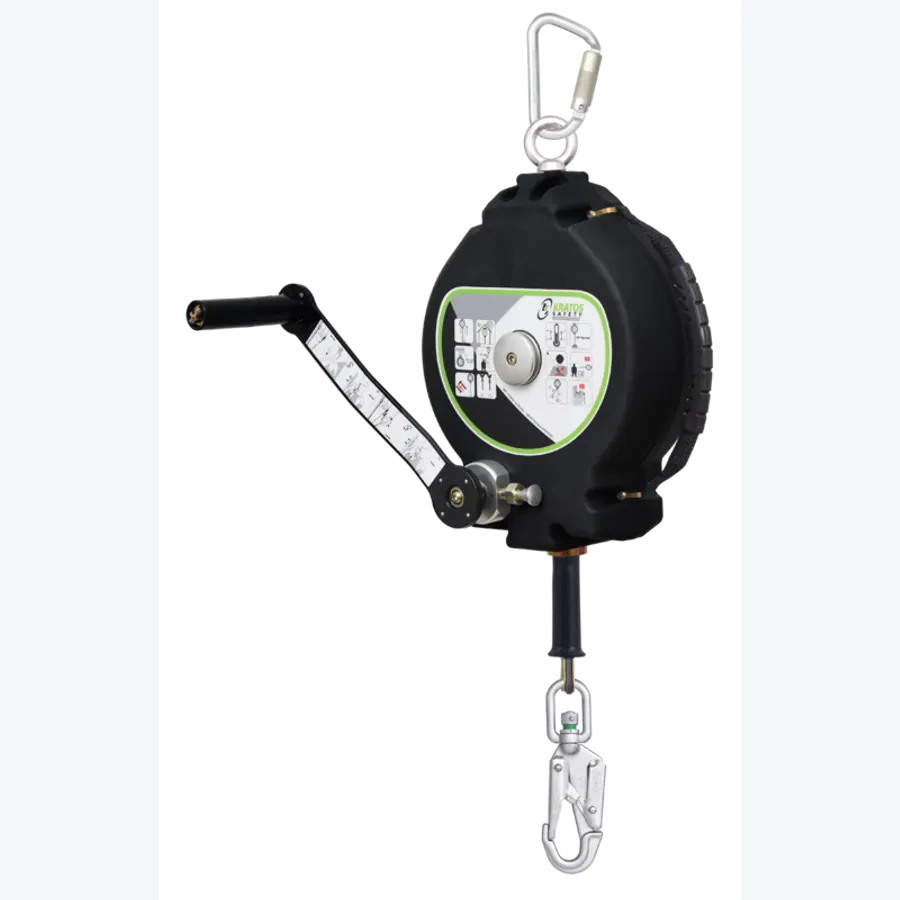 LONY - Synthetic rope retractable fall arrester 18 m with integrated rescue winch