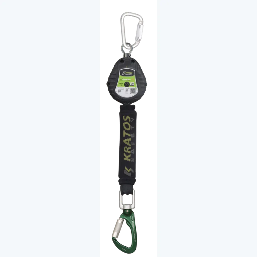 Olympe-S2, Retractable fall arrester with polymer casing and webbing lanyard Lg.2m