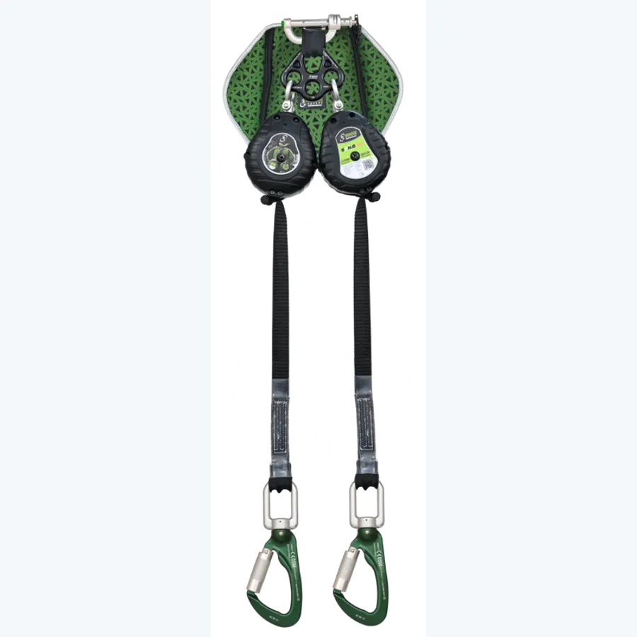SPILO-S2 - Twin legged Retractable fall arrester and energy absorber in back pocket, lg 2.40 m
