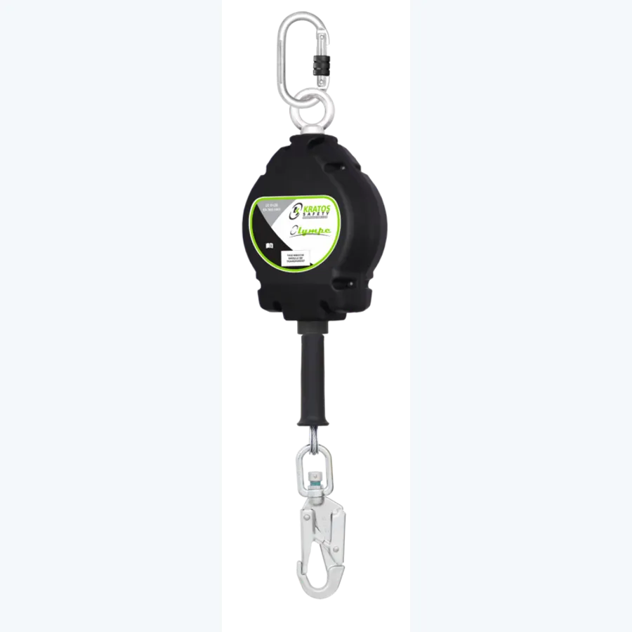OLYMPE, Retractable Fall Arrester with aluminium casing and galvanized steel wire rope lg 10 m