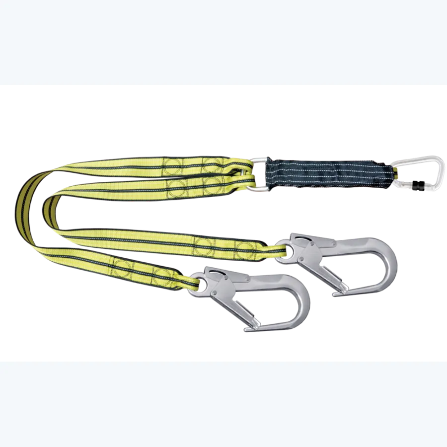 FREE BLAST - Antistatic forked energy absorbing webbing lanyard