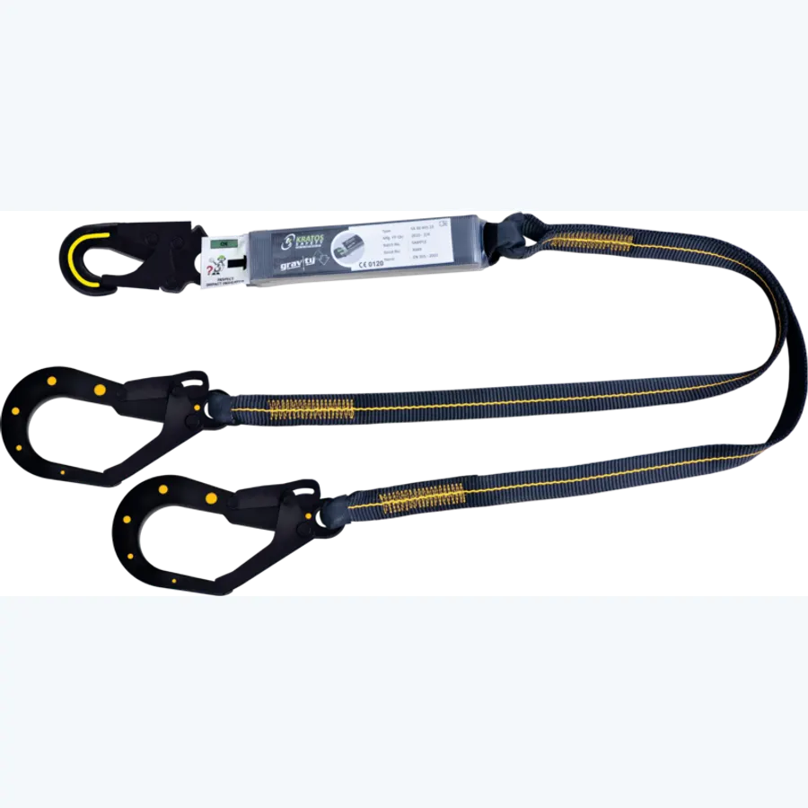 DIELECTRI - Forked dielectric energy absorbing webbing lanyards
