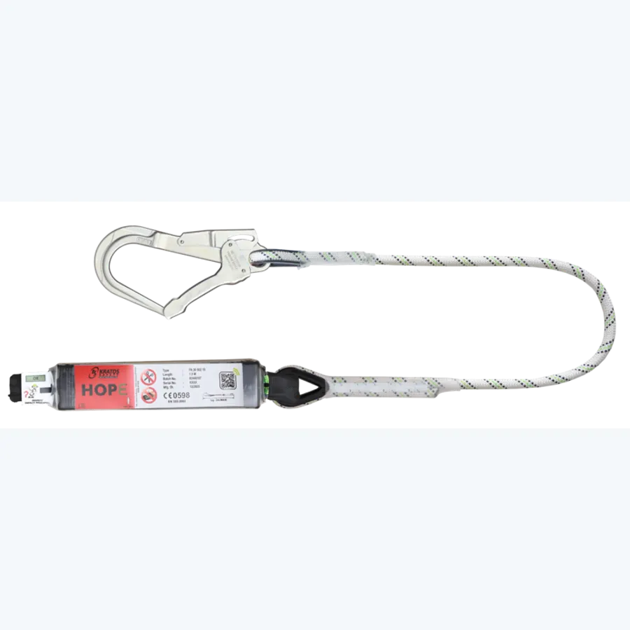 HOPE - Energy absorbing kernmantle rope lanyard 1.50 mtr with connector FA 50 207 55
