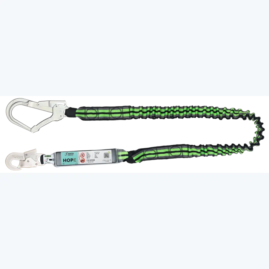 HOPE - Energy absorbing expandable lanyard 2 mtr with connectors FA 50 202 17 and FA 50 207 55