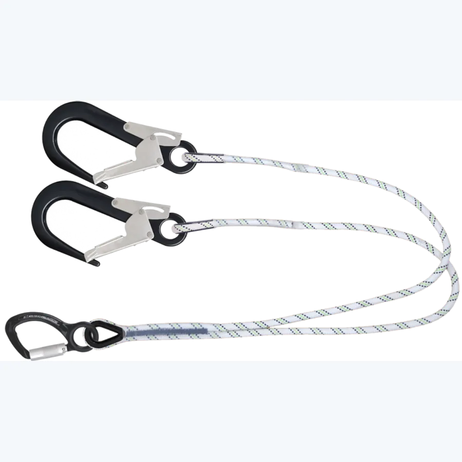 SILVA 2, 1 m Kernmantle rope forked lanyard with aluminum connectors