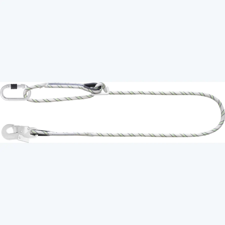 Work Positioning Kernmantle Rope Lanyard with ring adjuster