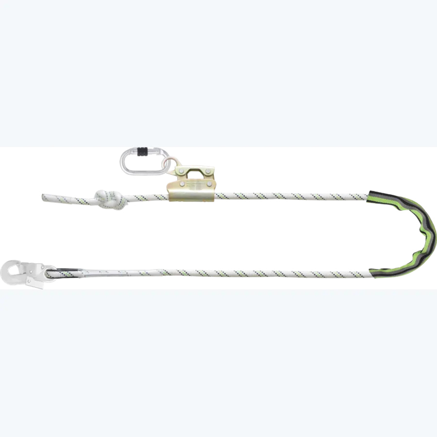 Work Positioning Kernmantle Rope Lanyard with grip adjuster