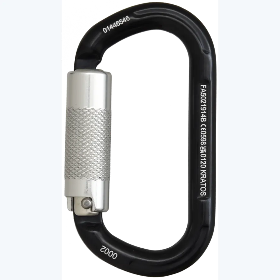 Aluminium quarter turn-locking karabiner - Keylock type