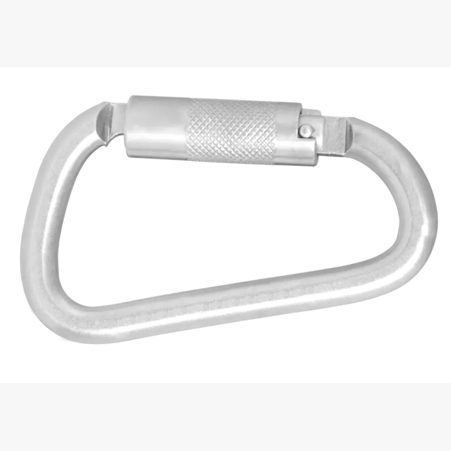 Steel quarter turn-locking karabiner - Keylock type