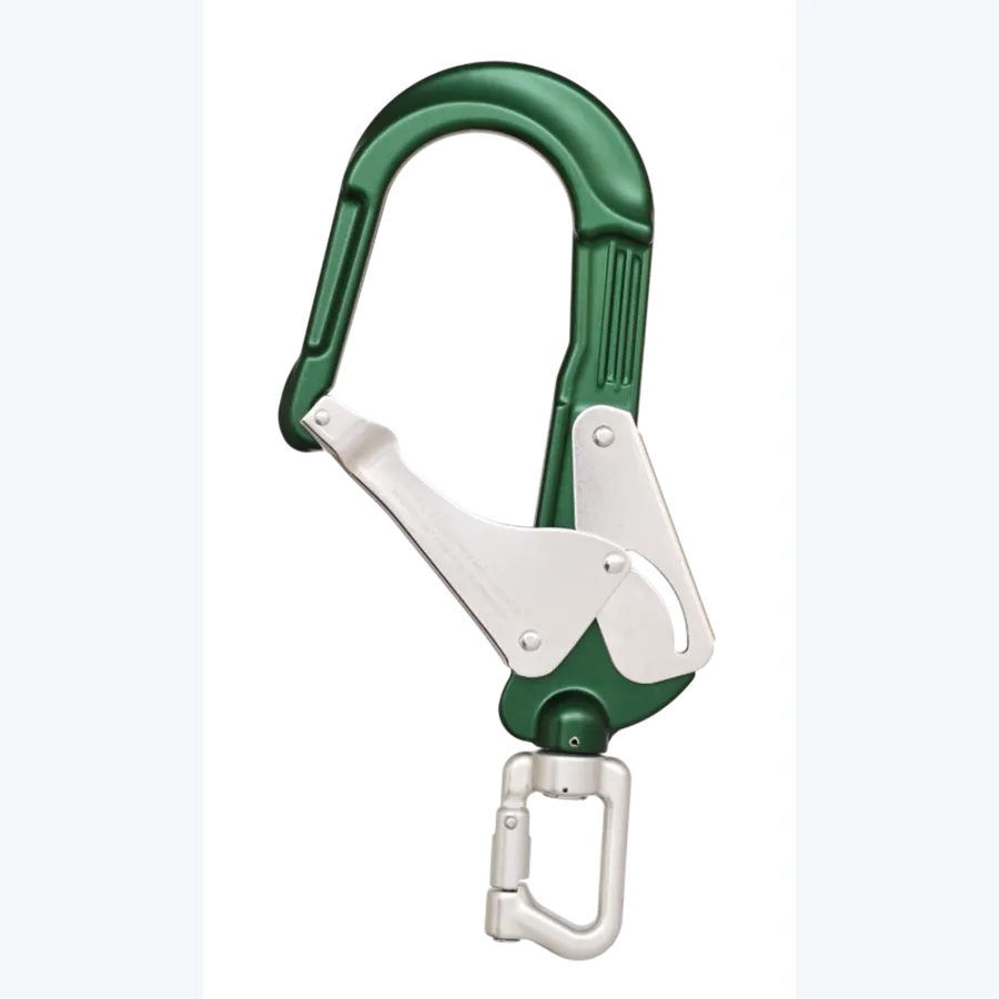 HUKA-2 - Aluminum rebar hook with openable termination eye and swivel