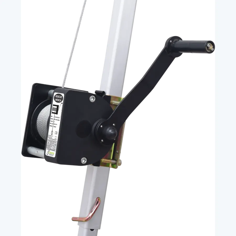 ARGO - Rescue and work winch, Stainless steel wire rope length 30 m, for Tripod,MultiSafeWay & EasySafeWay