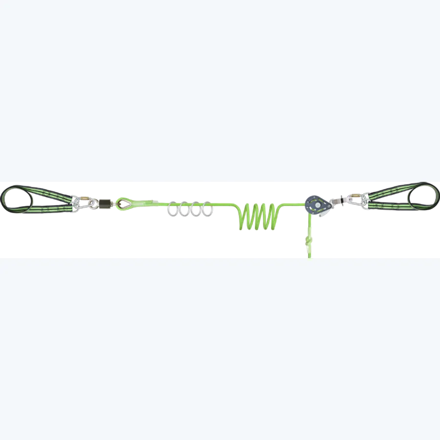 O-LINE - 4 User Horizontal Temporary Lifeline, with 4 O-rings