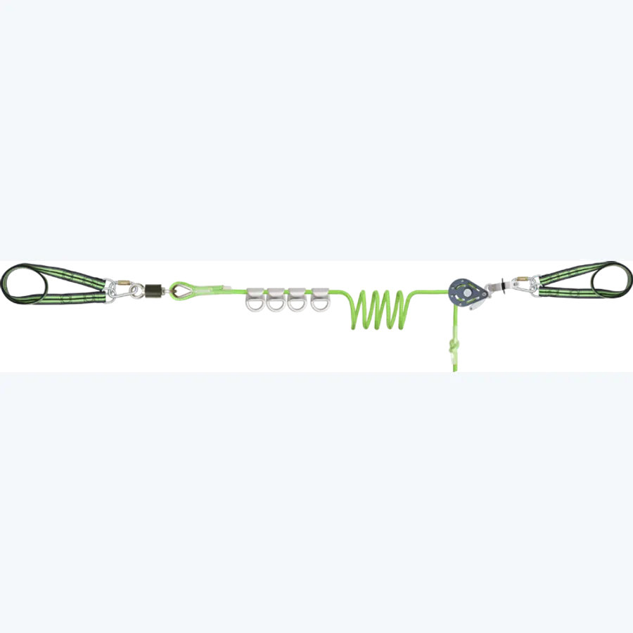 CROSS LINE 1 - 4 User Horizontal Temporary Lifeline, with 4 cross-over anchors