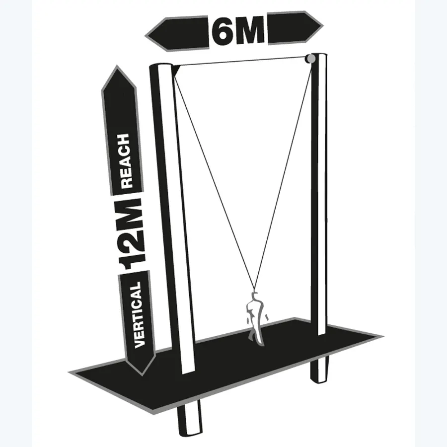 T-LINE, Retractable fall arrester with steel dual safety cable with integrated recovery system, lg. 12 m