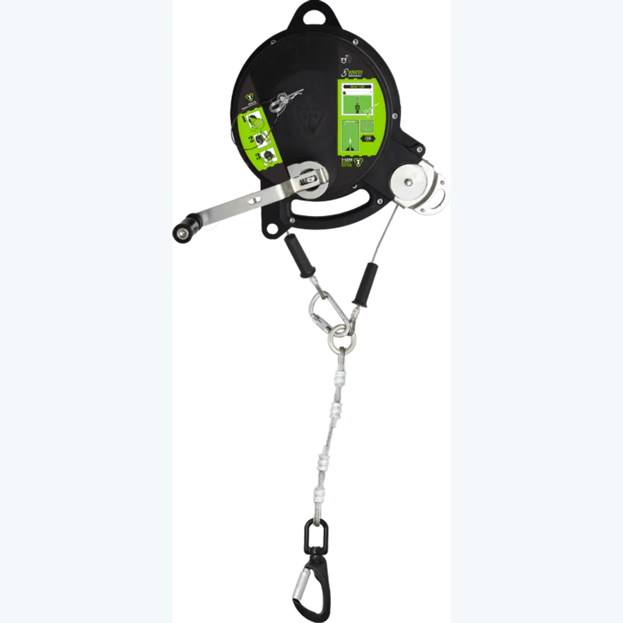 T-LINE, Retractable fall arrester with steel dual safety cable with integrated recovery system, lg. 24 m