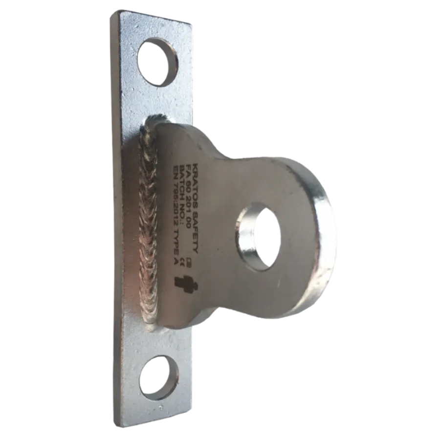 Extremity plate for horizontal wire rope lifeline KS-Line (KS 4000)