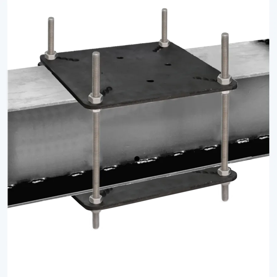 Galvanized steel plates for clamping with counter plate (for 80-150 mm flange beams)