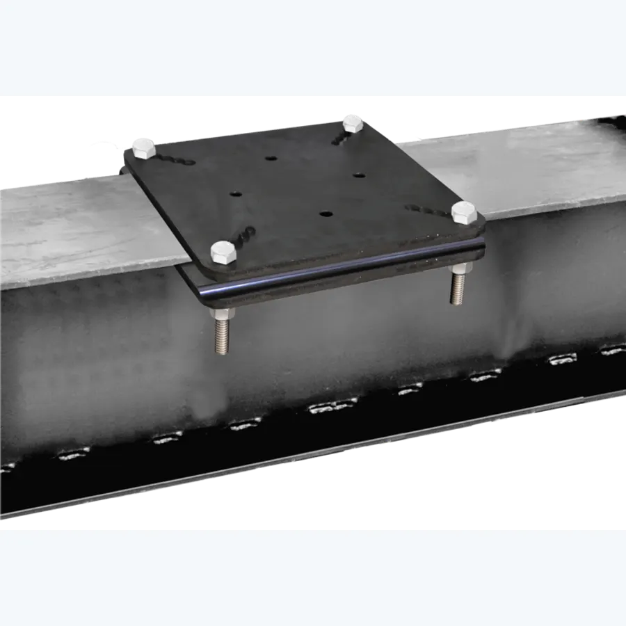 Galvanized steel plates for clamping on metal beam (for 80-150 mm flange beams)