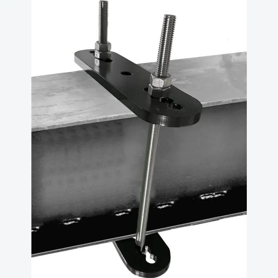 Galvanized steel plates for intermediate clamping with counter plate (for 80-150 mm wide flange beams)