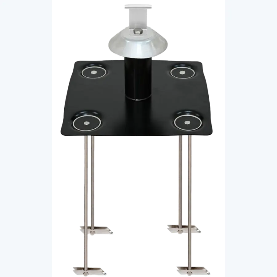 Intermediate toggle anchor plate for membrane roof sheet
