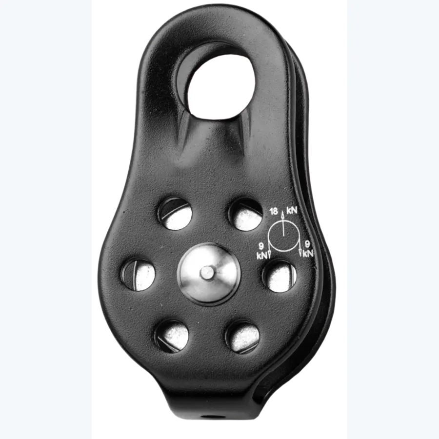 Single aluminium pulley with fixed flange