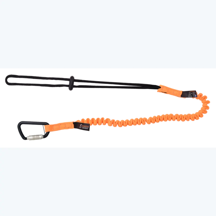 Stretch lanyard for connecting tools
